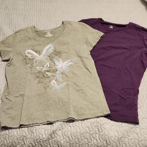 Sonoma Tee Set - Purple and Gray Butterfly